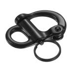 PATIKIL 2インチクイックリリースシャックル316ステンレススチール固定ベイルスナップシャックルボートセイルコネクターアウトドアキャンプ航海船産