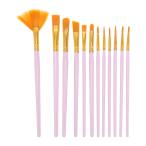 GLIDESMOOTH кисть комплект . кисть кисть щетка акрил . гуашь живопись маслом акварельная живопись для круглый flat type иен голова . type кисть художник взрослый детский розовый 