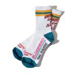 ELDORESO(エルドレッソ) Get Up Middle Socks(WH×GN) E7601921 メンズ・レディース ミドル丈ランニングソックス 【トレイルランニング トレイルラン トレラン