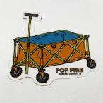 Yahoo! Yahoo!ショッピング(ヤフー ショッピング)POPFIRE ポップファイヤー アウトドアステッカー ウシオダ ヒロアキ PS0015 シール かわいい 可愛い おしゃれ かっこいい ブランド アウトドア