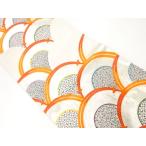 ys7242577; 宗sou 松葉青海に小花模様織出し袋帯（材料）【アンティーク】【着】