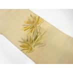 ショッピング松葉茶 ys7462258; 宗sou 砂子　松葉模様織り出し袋帯（材料）【アンティーク】【着】