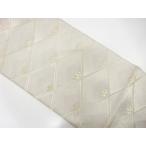 ショッピング松葉茶 ys7534088; 宗sou 斜め格子に松葉模様織り出し袋帯(材料)【アンティーク】【着】