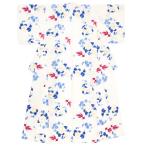 浴衣 レディース bonheur saisons 白 オフホワイト 青 椿 金魚 花 綿麻 夏祭り 花火大会 女性用 仕立て上がり 送料無料