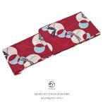 浴衣 レディース 単品 bonheur saisons ボヌールセゾン 濃赤 レッド 蜻蛉 トンボ とんぼ 綿 女性用 絽 フリー