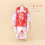  в аренду "Семь, пять, три" девочка 3 лет кимоно . ткань полный комплект красный красный белый .. колокольчик цветок . расческа кимоно комплект . ткань комплект 753 популярный ребенок кимоно . прекрасный .