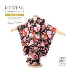  в аренду "Семь, пять, три" девочка 3 лет кимоно . ткань полный комплект чёрный Sakura ... цветочный принт снег колесо ... кимоно комплект . ткань комплект 753 популярный ребенок кимоно . прекрасный .