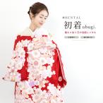  в аренду производство надеты .. три . девочка полный комплект красный Sakura рука . веер полный комплект .. надеты ... праздничная одежда ребенок кимоно младенец праздник . надеты шляпа комплект 