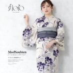 ショッピング浴衣 セット 浴衣 レディース 浴衣セット 夏 大人 F 兵児帯 3点 グレー 紫 ネイビー 綿 帯 夏 レディース浴衣 女性 ゆかた ユカタ yukata モダン レトロ 創美苑