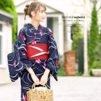 ショッピング浴衣 レディース 浴衣 レディース セット 作り帯 3点セット 浴衣セット 紺 赤 金魚 流水紋 綿 女性 S フリー 送料無料 2025新作