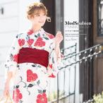 浴衣 レディース セット レトロ 浴衣セット 大人 3点セット 白 赤 灰色 桜 花唐草 花 綿 夏 女性用 S・フリー 送料無料