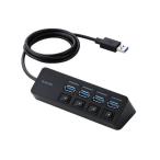 エレコム USBハブ USB3.0 4ポート バスパワー U3H-S418BBK／EC ( 1個 )
