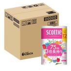 スコッティ フラワーパック 3倍長持ち トイレットペーパー ダブル ( 12ロール×2袋入(1個75m) )/ クリネックス