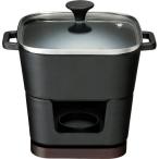 DL COLO スクエアポット 14cm ガラス蓋付コンロセット 4239 ( 1セット )/ イシガキ(Ishigaki)