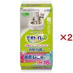 デオトイレ  複数ねこ用 消臭・抗菌シート ナチュラルガーデンの香り ( 16枚入×2セット )/ デオトイレ取替シート