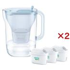 ショッピングブリタ ブリタ ポット型 スタイルエコ パウダーブルー マクストラプロ カートリッジ 3個付き ( 2セット )/ ブリタ(BRITA)