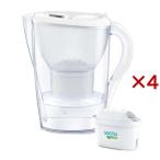 ブリタ ポット型浄水器 マレーラ マクストラプロ カートリッジ 1個付き ( 4セット )/ ブリタ(BRITA)