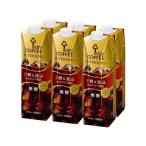 KEY DOORS+ リキッドコーヒー 無糖 テトラプリズマ ( 1000ml×6本入 )/ キーコーヒー(KEY COFFEE)