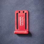 ニックス フック金具付電動工具用プレート レッド ALU-I-R KNICKS