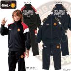 新日本プロレス × SOUL SPORTS 3色切替 袖テープ ジャージ 上下セット ブラック/ネイビー njpw
