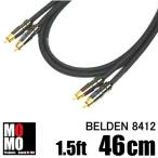  Belden ( BELDEN 8412 ) чёрный RCA аудио кабель 1.5ft (46cm) красный синий пара 