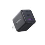 UGREEN зарядное устройство type-c 30W (2*USB-C+1*USB-A) [PSE технология стандарт согласовано /PD3.0 соответствует /30W внезапный скорость зарядка / compact ] GaN адаптор iphone17/16/15/14/13/iPad/Ga