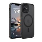 iPhone12 ケース マット感 半透明 MagSafe対応 スマホケース iphone 12 マグネット搭載 アイフォン 12 用 カバー 耐衝撃 黄ばみなし ストラップホー