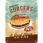 ブリキ看板 USA バーガー Burgers/TIN SIGN アメリカン雑貨 インテリア