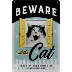 Nostalgic Art 22281 Beware of the cat Vintage Retro Tin Sign Wall Plaq