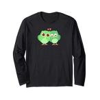 フクロウ ... カップル ... 結婚記念日 ... Valentine Gift For Men Women 長袖Tシャツ