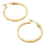 ORO ETERNO 18金ピアス レディース k18 フープピアス ゴールド 18k イエローゴールド 23mm AEA2862イタリア製