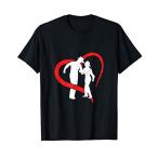 愛 ハート カップル ラインダンス 西洋 カップル ダンサー プレゼント Tシャツ