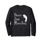 マナティー平和愛かわいい海牛動物恋人ギフト 長袖Tシャツ
