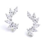 Gift from New York ピアス レディース プラチナ 加工 マーキスカット 大ぶり シルバー925 金属アレルギー対応 女性