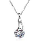 DAZZARRY 一粒ネックレス レディース ピアス セット ジルコニア アレルギー対応 シルバー925 アクセサリー 誕生日 プレゼント