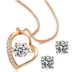 aNjou L'une レディース ネックレス ピアス セット アクセサリー シルバー925 アレルギー対応 ジュエリー オープンハート ペ