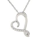 SWAROVSKI スワロフスキー ネックレス オープンハート ハートアンドキューピッド CZ キュービックジルコニア レディース ハート