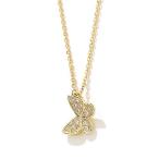 MIKAMU 蝶々 ネックレス レディース きらきら CZダイヤモンド 18k 人気 蝶 ペンダント レディース バレンタインギフト・記念日