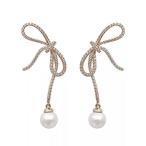 ピアス リボンビジューピアス レディース アクセサリー ポイント消化 韓国 ファッション レディース キャッチ 上品 つけっぱなし 金属アレ