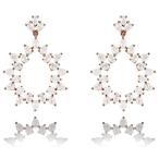 Concept8 Rose gold plated tear drop cubic zirconia earrings with 925 s