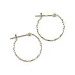 四葉のクローバー ホワイトゴールド 10金 フープピアス 10k K10 ピアス 輪っかピアス スナップピアス レディース 女性 ：Kk98