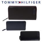 ショッピング長財布 トミーヒルフィガー TOMMY HILFIGER ラウンドファスナー長財布 ロゴ レザー メンズ 31tl13x025