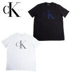 【並行輸入品】カルバンクライン Calvin Klein Tシャツ フロント ロゴ 半袖 メンズ 丸首 トップス 40qc812 ラッピング不可 ネコポスでお届け