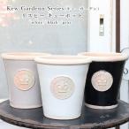 ガーデニング雑貨 陶器鉢 キューガーデン リスピーキューポット ホワイト／グレー／ブラック 英国王立植物園 植木鉢