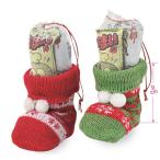 クリスマス　ニットブーツ／お菓子入　　５０個以上よりご注文をお願いいたします。ノベルティ　販促品　　詰め合わせ