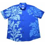 かりゆしウェア メンズ  藍琉　ブルー　かりゆしウェア 沖縄 アロハシャツ かりゆし 半そで 半袖 シャツ リゾート 夏 ビーチ 結婚式