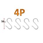  нержавеющая сталь маленький крюк C модель 4P общая длина примерно 56mm [S знак крюк S type крюк .... металлические принадлежности ]