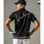 LUXEAKMPLUS リュクスエイケイエムプラス ゴルフ カーシヴロゴ 半袖 モックネック Tシャツ カットソー メンズ ブランド ゴルフウェア スポーツウェア GOLF