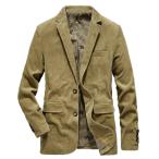 テーラードジャケット コーデュロイ メンズ ブレザー コール天 暖かい ビジネス カジュアル スタイリッシュ 紳士服 秋冬