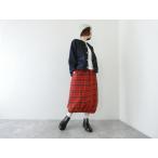 【SALE】bulle de savon(ビュルデサボン) リサイクルチェックバルーンスカート(03-01-SK-005-25-2)※セール商品の為、送料無料サービス対象外